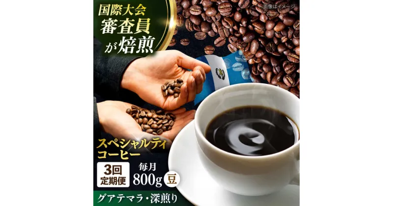 【ふるさと納税】【定期便3ヶ月】コーヒー豆 自家焙煎 深煎り グアテマラ 200g×4【株式会社RUINS】[AKAD010]