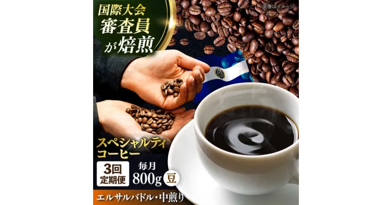 【ふるさと納税】【定期便3ヶ月】コーヒー豆 自家焙煎 中煎り エルサルバドル 200g×4【株式会社RUINS】[AKAD028]