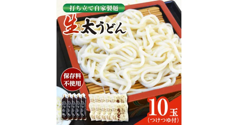 【ふるさと納税】船食製麺の生太うどん約150g×10玉セット 自家製つけつゆ付き 生麺 生めん 太麺 太めん 熟成麺 つゆ めん 麺 饂飩 つけつゆ【有限会社 船食製麺】[AKAL010] 7000円 7千円