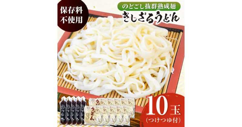 【ふるさと納税】船食製麺のきしざるうどん約150g×10玉セット 自家製つけつゆ付き 生麺 生めん ざるうどん 冷やしうどん つゆ 麺 めん 饂飩【有限会社 船食製麺】[AKAL013] 7000円 7千円