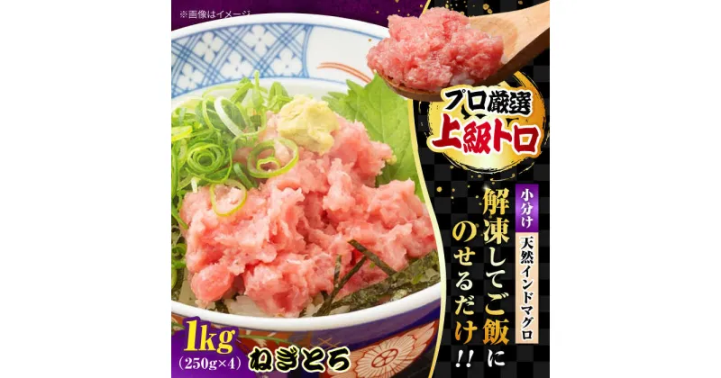 【ふるさと納税】天然 まぐろ ねぎとろ 約1kg（約250g×4パック）【横須賀商工会議所 おもてなしギフト事務局（本まぐろ直売所）】天然まぐろ まぐろ マグロ 鮪 ミナミマグロ インドマグロ とろ トロ 丼 小分け 希少 冷凍 プロ 厳選 [AKAK008]