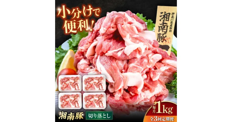 【ふるさと納税】【全3回定期便】湘南豚 切り落とし1.0kg（250g×4パック）【株式会社羽根】[AKAG045]