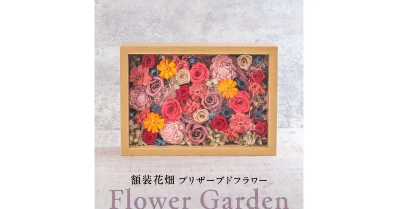 【ふるさと納税】Flower Garden　額装花畑 プリザーブドフラワー 【株式会社日比谷花壇】[AKBO011]