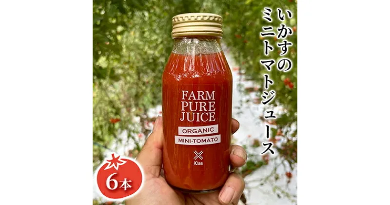 【ふるさと納税】いかすのミニトマトジュース（6本入り）　 野菜飲料 野菜ジュース 100％無添加 アイコトマト 甘み 酸味 飲みごたえ 贅沢な味わい 　お届け：2024年9月以降の納品となります。