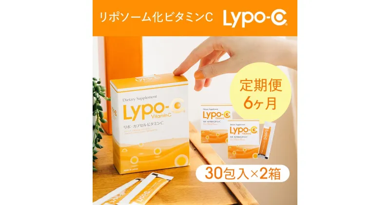 【ふるさと納税】【6ヶ月定期便】【Lypo-C】リポ カプセル ビタミンC（30包入） 2箱