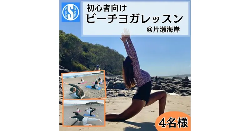 【ふるさと納税】ヨガ 片瀬海岸で行なう初心者向け ビーチヨガレッスン 4名 江ノ島 片瀬海岸 ヨガ レッスン ビーチ 海 海岸 体験 リフレッシュ 湘南 江ノ島 自然　藤沢市　お届け：ご入金後、1～2週間後に発送