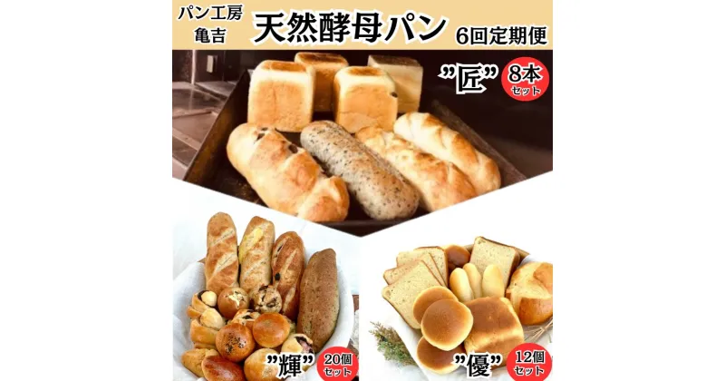 【ふるさと納税】パン 食パン 【6ヵ月定期便】 天然酵母パン “匠” 8本 ”輝”20個 ”優”12個 亀吉パン遊房 生食パン 国産小麦 天然酵母 レーズン 黒糖 詰め合わせ セット 神奈川 藤沢　定期便・藤沢市　お届け：ご入金後、翌月から6ヵ月連続でお届けいたします。