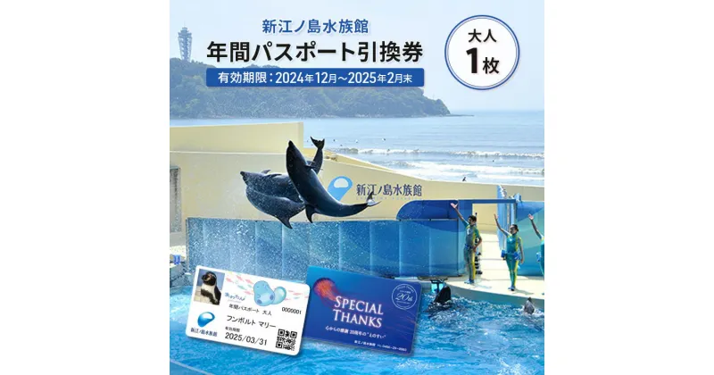 【ふるさと納税】チケット 神奈川 【新江ノ島水族館】年間パスポート引換券(大人1枚) 有効期間2024年12月～2025年2月末まで 水族館 パスポート 入場券 江ノ島 藤沢市 神奈川県 プレゼント ギフト　お届け：2024年11月10日～11月30日