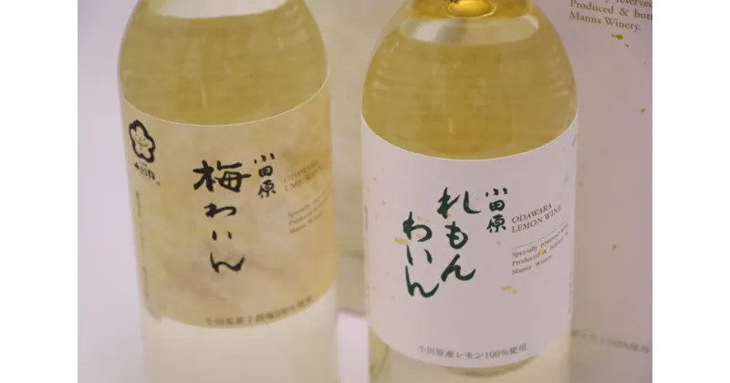 【ふるさと納税】城下町小田原の飲み比べわいんAセット(2本セット)【小田原の飲み比べわいんAセット 飲み比べ お酒 れもんわいん 梅わいん 小田原産レモン 小田原産梅 十郎梅 高品質の十郎梅 小田原特産品使用 神奈川県 小田原市 】