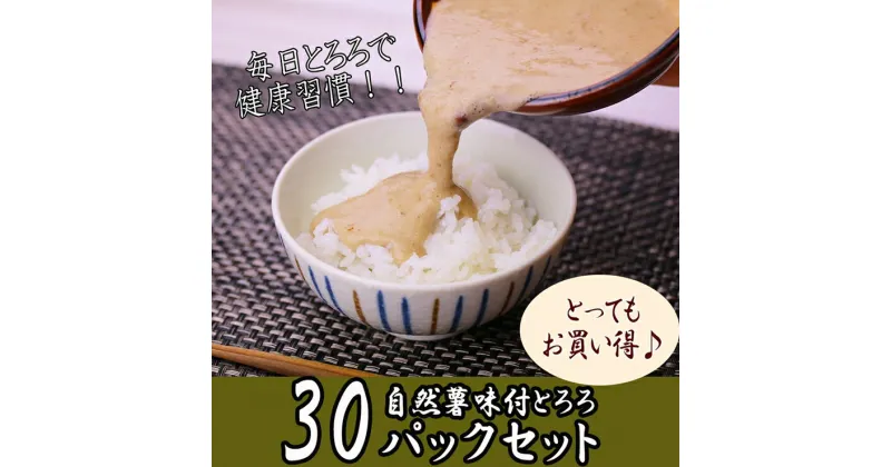 【ふるさと納税】解凍するだけ！毎日の新しい健康習慣に！自然薯味付とろろ100g30pセット【とろろ 極上とろろ 山芋 箱根 お家用 家庭用 国産 セット商品 自然薯 味付とろろ 神奈川県 小田原市 】