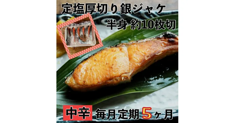 【ふるさと納税】 【中辛】【毎月5ヶ月 定期便】厚切り銀鮭 半身1枚 約10枚切【鮭 塩鮭 サケ 焼き魚 魚 おつまみ 惣菜 海鮮 珍味 お取り寄せ 御中元 お中元 お歳暮 父の日 母の日 贈り物 日本酒 焼酎 神奈川県 小田原市 】