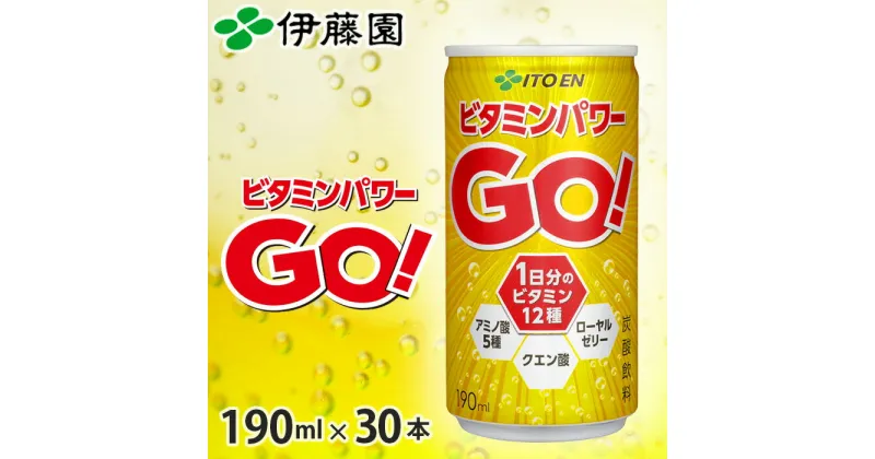 【ふるさと納税】伊藤園　ビタミンパワーGO！190ml ／ 炭酸飲料 栄養機能食品 アミノ酸 クエン酸 ローヤルゼリー 送料無料 神奈川県