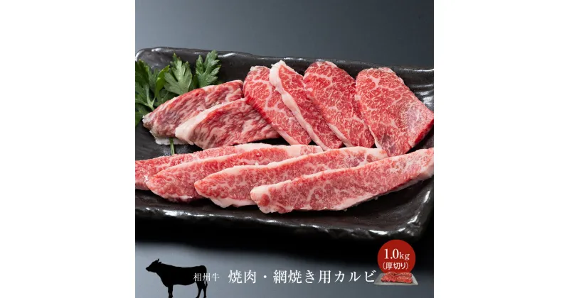 【ふるさと納税】相州牛 焼肉・網焼き用カルビ　1.0kg（厚切り） 【 牛肉 お肉 ブランド牛 神奈川県 南足柄市 】