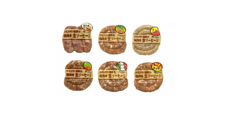 【ふるさと納税】ソーセージ かながわ綾瀬 粗挽き 生ソーセージ 6種 セット 肉 お肉 豚肉 加工品 惣菜 おかず 詰め合わせ 冷凍 アウトドア バーベキュー キャンプ BBQ お酒のつまみ ウィンナー ウインナー　 綾瀬市