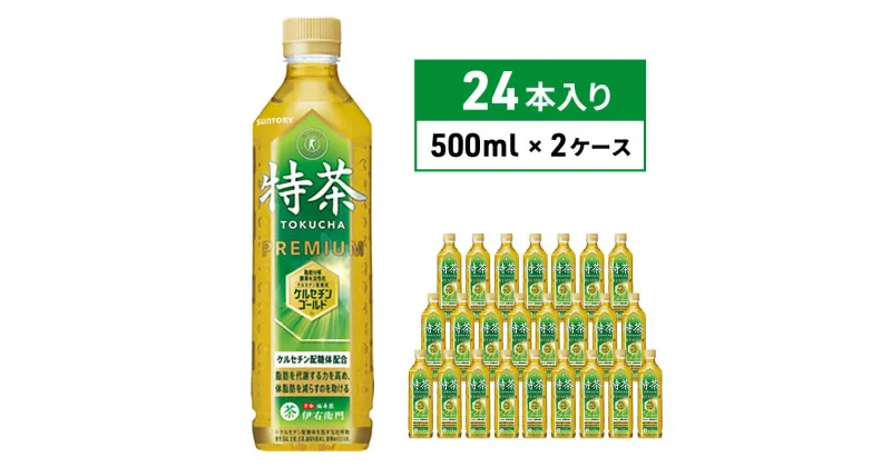 【ふるさと納税】お茶 サントリー 緑茶 伊右衛門 特茶 （特定保健用食品） 500mlペット 2箱 48本　定期便・綾瀬市