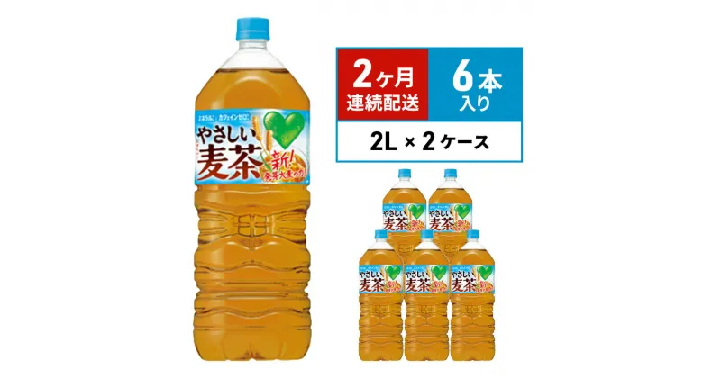 【ふるさと納税】定期便 2ヵ月 麦茶 GREEN DA・KA・RA やさしい麦茶 2L×6本 2箱 ペットボトル　定期便・綾瀬市