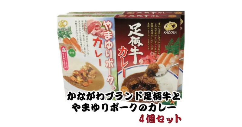 【ふるさと納税】かながわブランド足柄牛とやまゆりポークのカレー4個セット【1507115】