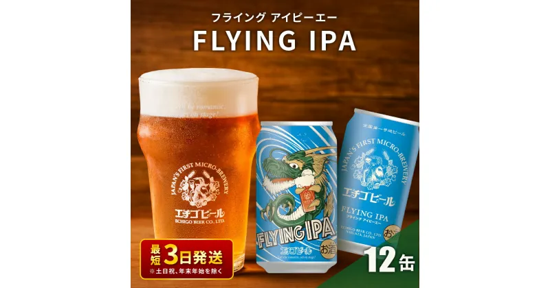 【ふるさと納税】クラフトビール エチゴビール FLYING IPA 350ml 缶 12本 地ビール ビール 全国第一号クラフトビール 12缶 お酒 酒 お取り寄せ 人気 新潟　 新潟市