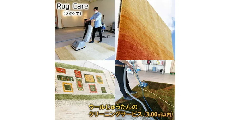 【ふるさと納税】ウールじゅうたんのクリーニングサービス（3.00平方メートル以内） 「Rug care（ラグケア）」　 チケット ウール じゅうたん クリーニング