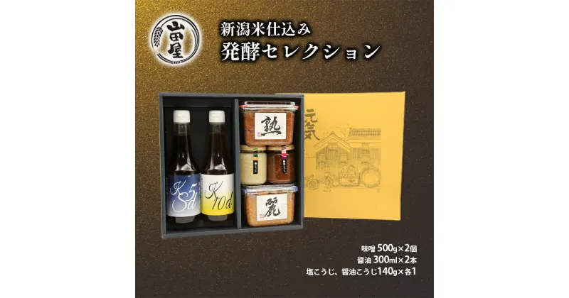 【ふるさと納税】新潟米仕込み発酵セレクション　 調味料 料理 調理 味付け 和食 日本食 だし醤油 塩こうじ 醤油こうじ 味噌