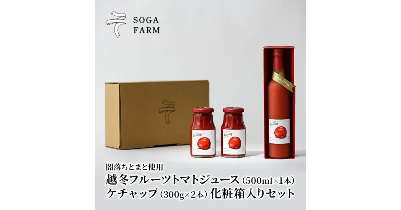 【ふるさと納税】闇落ちとまと使用SOGAFARM越冬フルーツトマトジュース・ケチャップセット 無塩 トマトジュース 食塩無添加 無添加 無着色 保存料不使用 ケチャップ 砂糖不使用 セット トマト 調味料 ジュース 新潟　 新潟市