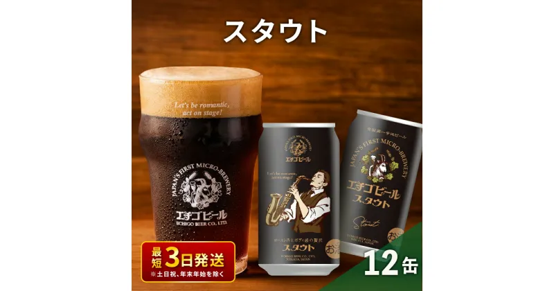 【ふるさと納税】エチゴビール スタウト350ml缶×12本 クラフトビール ビール 全国第一号クラフトビール スタウト 越後ビール 地ビール アルコール お酒 酒 新潟県 新潟　 新潟市