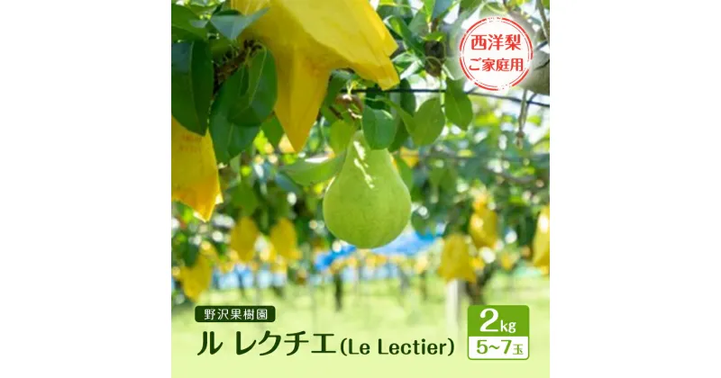 【ふるさと納税】野沢果樹園　ル レクチエ（Le Lectier）2kg 5～7玉　西洋梨　【ご家庭用】　お届け：2024年11月下旬～12月下旬