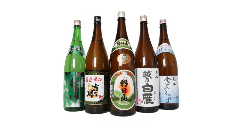 【ふるさと納税】日本酒 一升 飲み比べ 1.8L 新潟 C1-B0（第1弾）ふるさと長岡酒蔵巡り（1800ml×5本）