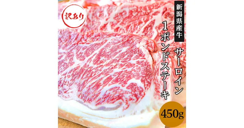 【ふるさと納税】 訳あり 肉 76-66A【訳あり】新潟県産牛（長岡産） サーロイン1ポンドステーキ