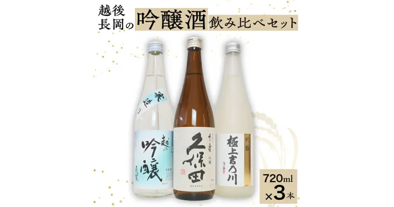 【ふるさと納税】日本酒 飲み比べ 新潟 C1-B4越後長岡の吟醸酒飲み比べセット（720ml×3本）