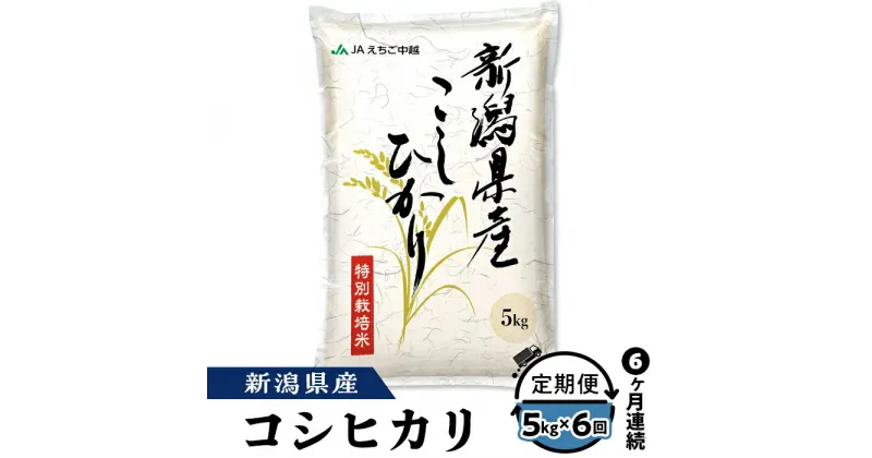 【ふるさと納税】米 定期便 5kg 6ヶ月 白米 新潟こしひかり 令和6年 75-BN056【6ヶ月連続お届け】新潟県長岡産コシヒカリ5kg（特別栽培米）【2025年1月中旬～下旬発送開始】