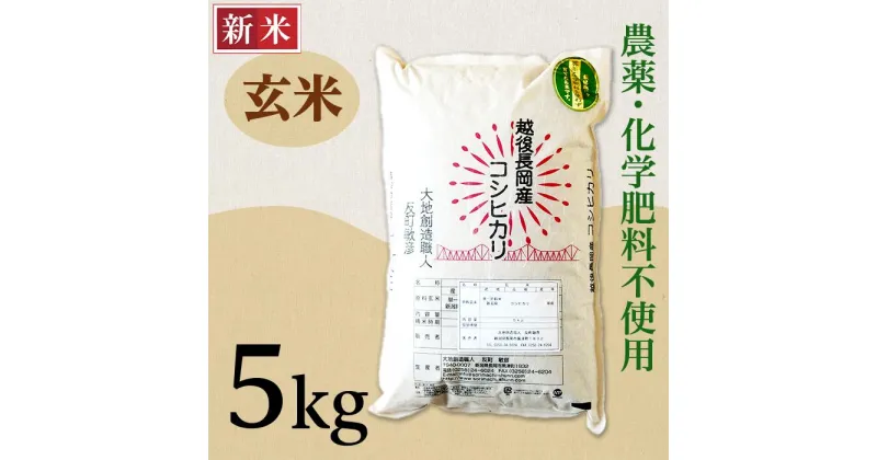 【ふるさと納税】米 5kg 玄米 コシヒカリ 新潟 令和6年 新米 E1-G051新潟県長岡産コシヒカリ玄米5kg