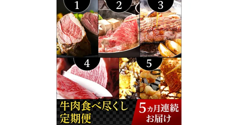 【ふるさと納税】76-73A【5ヶ月連続お届け】牛肉食べ尽くし定期便