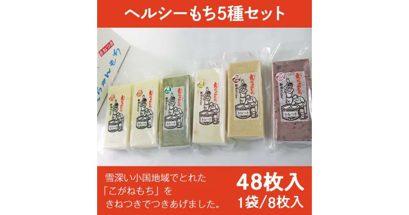 【ふるさと納税】58-03ヘルシーもち5種セット（48枚入り）