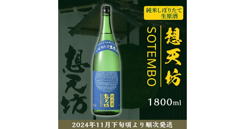 【ふるさと納税】 新潟 日本酒 H4-51想天坊 純米しぼりたて生原酒 1800ml【河忠酒造】（2024年11月下旬以降発送）