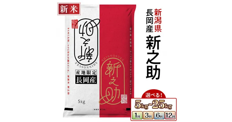 【ふるさと納税】米 新之助 定期便 5kg 10kg 20kg 25kg 選べる 1回 3回 6回 12回 3ヶ月 6ヶ月 12ヶ月 新潟 精米 白米 お米 新潟県長岡産新之助（田中米穀）