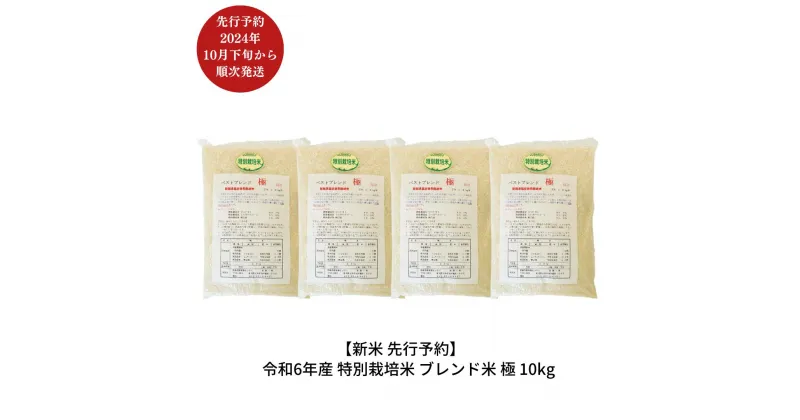 【ふるさと納税】新米 先行予約 ブレンド米 極 10kg [10月下旬から発送予定] 白米 コシヒカリ 新之助 ミルキークイーン 新潟県産 令和6年産 [佐藤農産有機センター]【018S044】