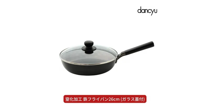 【ふるさと納税】dancyu(ダンチュウ) 窒化加工 鉄フライパン26cm (ガラス蓋付) キッチン用品 燕三条製 新生活 一人暮らし 【025S036】