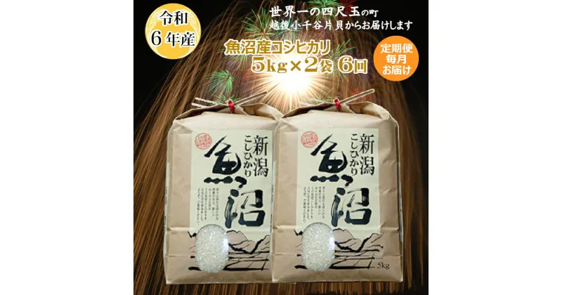 【ふるさと納税】令和6年産 定期便 魚沼産コシヒカリ 白米 5kg2袋 6回 毎月 お届け 米 お米 精米 ブランド米 魚沼産こしひかり コシヒカリ おいしい 美味しい おすすめ 人気 米萬商店 新潟県 小千谷市 K151P309