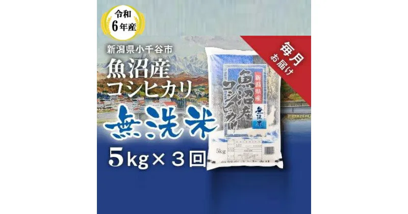 【ふるさと納税】令和6年産 魚沼産コシヒカリ 無洗米 定期便 5kg 3か月連続お届け 米 お米 白米 精米 ブランド米 こしひかり コシヒカリ 産地直送 お取り寄せ おいしい おすすめ 人気 米太 新潟 魚沼 小千谷市 KT37P343