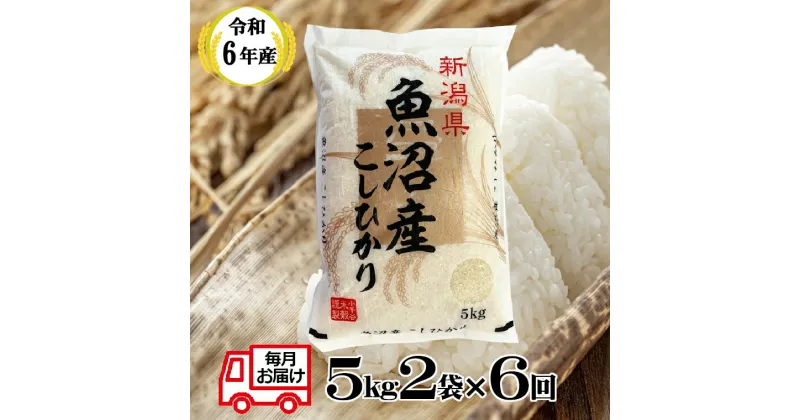 【ふるさと納税】〔定期便・隔月お届け〕5kg×2袋×6回 60kg 令和6年産 魚沼産コシヒカリ 白米 お米 ブランド米 こしひかり 産地直送 お取り寄せ おいしい 魚沼 新潟県 小千谷市（小千谷米穀） 131P397BE