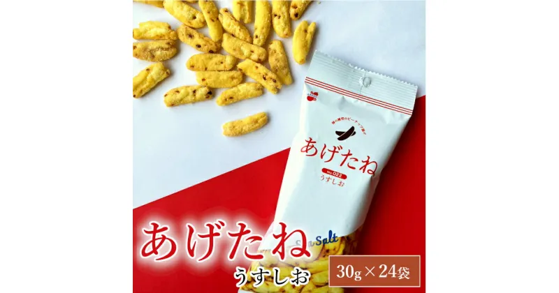 【ふるさと納税】あげたね うすしお 24袋セット 阿部幸製菓 米菓 ピーナッツ スナック お菓子 おかし おやつ おつまみ 個包装 塩味 塩 パーティ 香ばしい お茶 お茶請け ビール アルコール ビールに合う 新潟県 小千谷市 13P286