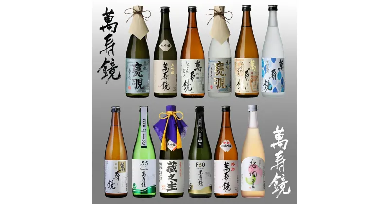 【ふるさと納税】萬寿鏡 厳選セット【720ml ×12本】 お酒 飲み比べ 日本酒 地酒 大吟醸 純米吟醸 贈答にも 加茂市 マスカガミ