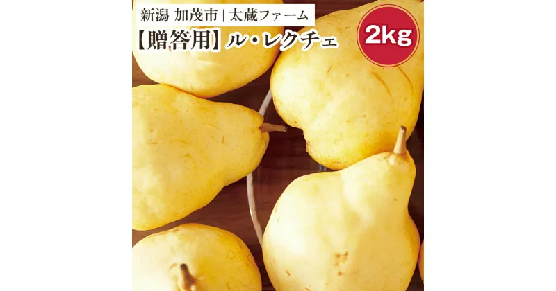 【ふるさと納税】【2024年先行予約】新潟特産 「幻の洋梨」ル・レクチェ 【贈答用】 2kg（5～7玉）《11月下旬～出荷》 果物 洋梨 梨 フルーツギフト 冬の味覚 産地直送 加茂市 太蔵ファーム