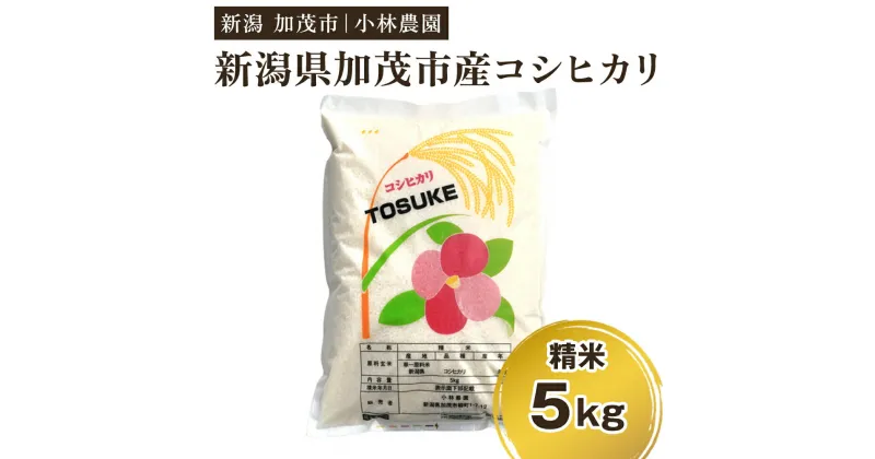 【ふるさと納税】【令和6年産新米】加茂市小林農園のコシヒカリ 5kg（5kg×1袋）新潟産コシヒカリ お米 精米 料亭や割烹でも愛される従来品種 加茂市 小林農園