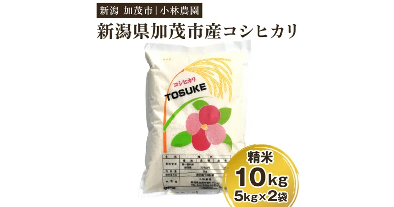 【ふるさと納税】【令和6年産新米】加茂市小林農園のコシヒカリ 10kg（5kg×2袋）新潟産コシヒカリ お米 精米 料亭や割烹でも愛される従来品種 加茂市 小林農園