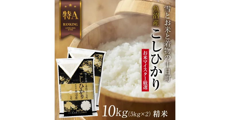 【ふるさと納税】魚沼産 コシヒカリ 5kg ×2袋 計10kg お米 こしひかり 新潟 （お米の美味しい炊き方ガイド付き）　 精米 ご飯 ブランド米 銘柄米 　お届け：入金確認後、順次発送